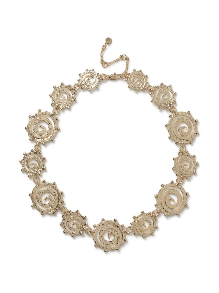 Aela Gold Tone Swirl Collar Necklace - Image 1 of 2