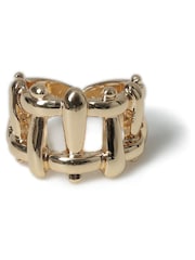 Aela Gold Tone Basket Lattice Ring - Image 1 of 2