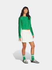 Verde - adidas Originals Fluffy 3-Stripes Cardigan - Imagen 2 de 6