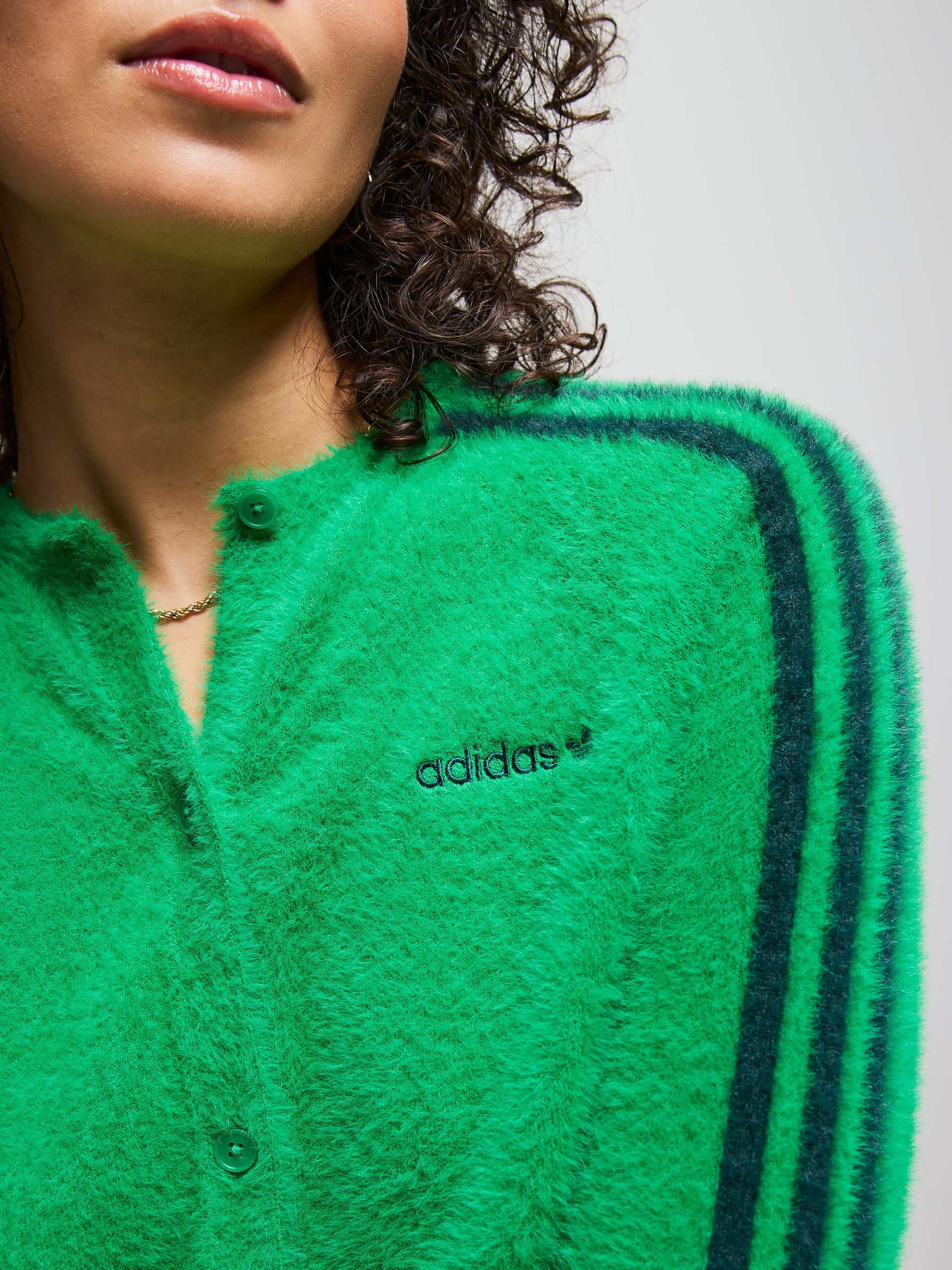 Comprar Verde - Cardigan Listrado Fluffy 3da Adidas Originals from