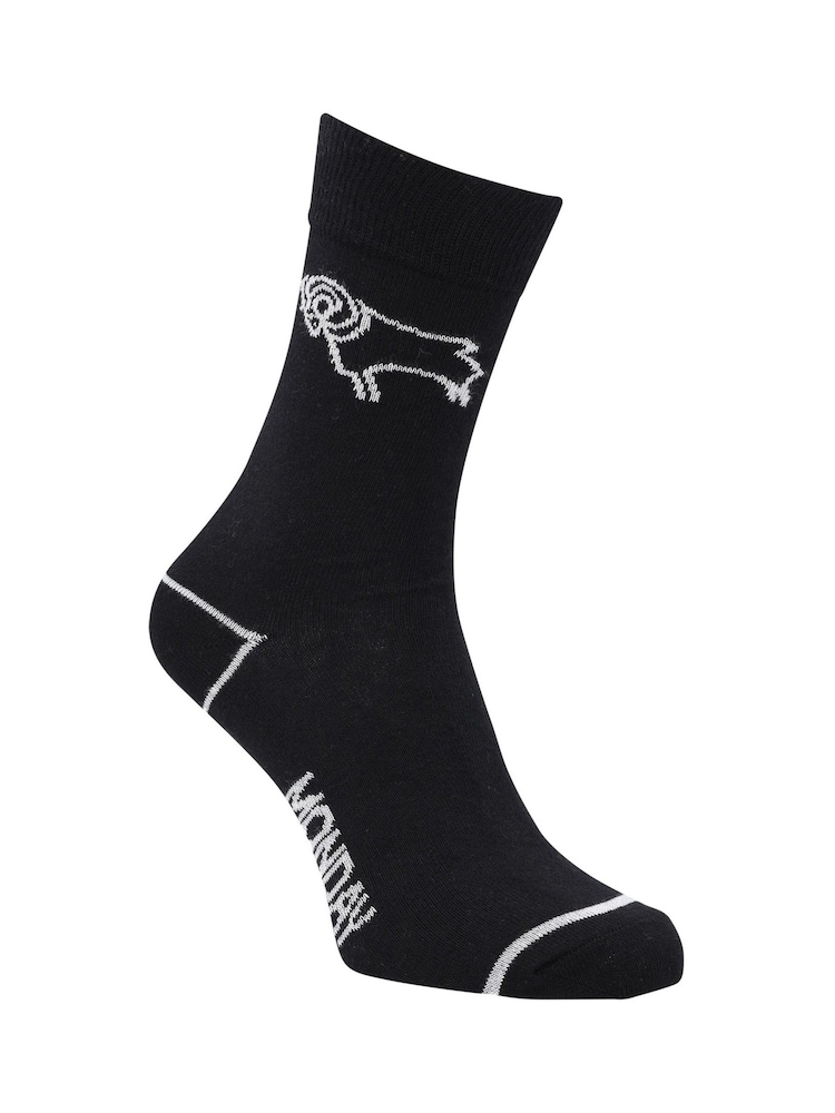 Fanatics Derby County 7 Days a Week Black Socks - Image 1 of 3