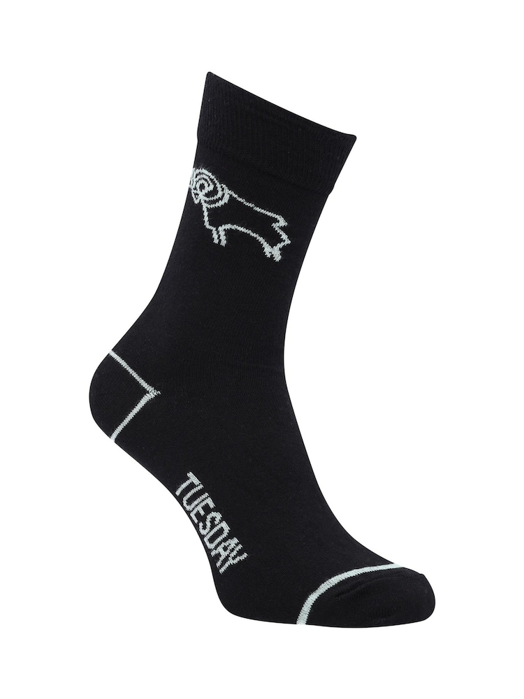 Fanatics Derby County 7 Days a Week Black Socks - Image 2 of 3