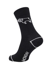Fanatics Derby County 7 Days a Week Black Socks - Image 3 of 3