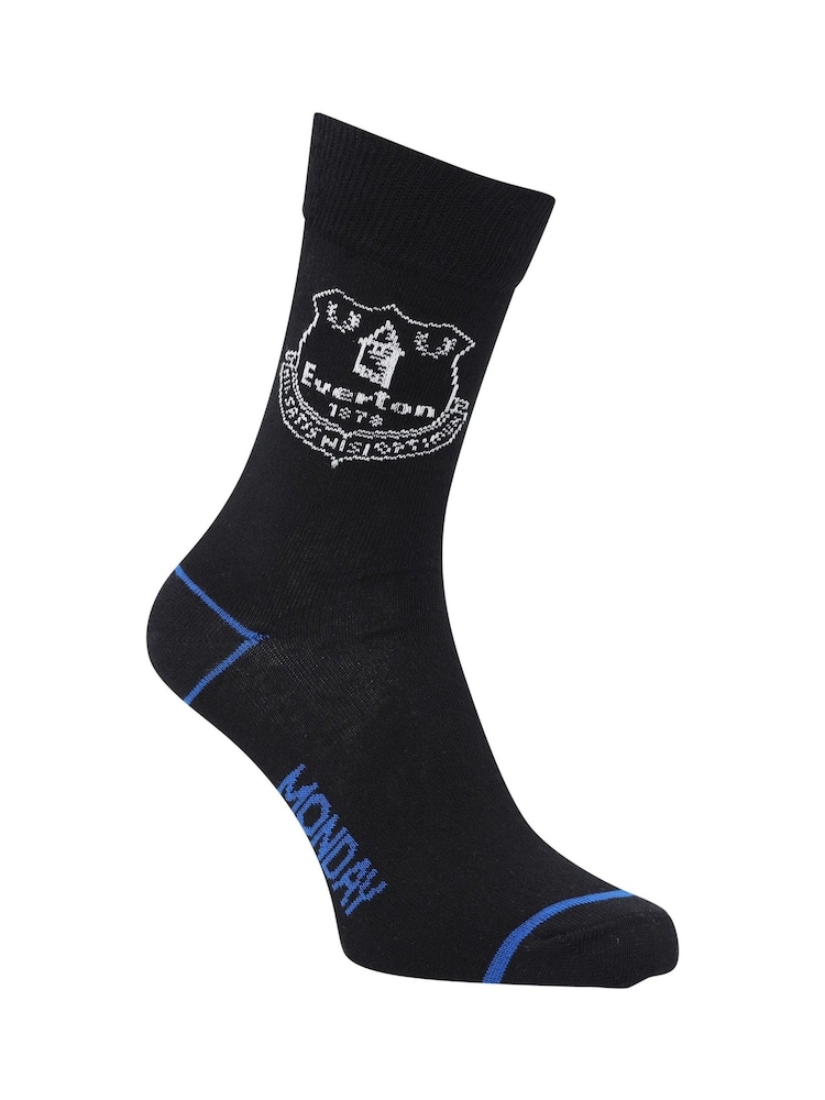 Fanatics Everton 7 Days a Week Black Socks - Image 1 of 2 Fanatics Everton 7 Days a Week Black Socks - Image 1 of 2