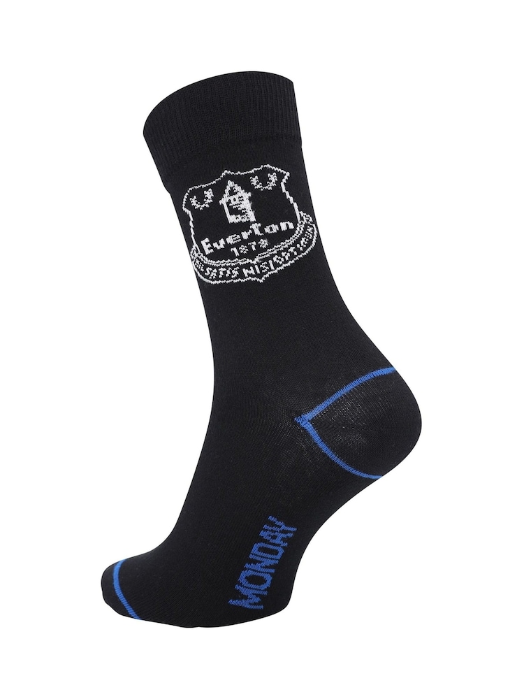 Fanatics Everton 7 Days a Week Black Socks - Image 2 of 2 Fanatics Everton 7 Days a Week Black Socks - Image 2 of 2