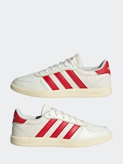 adidas Cream/Red Breaknet Sleek Lace Junior Trainers - Image 5 of 9
