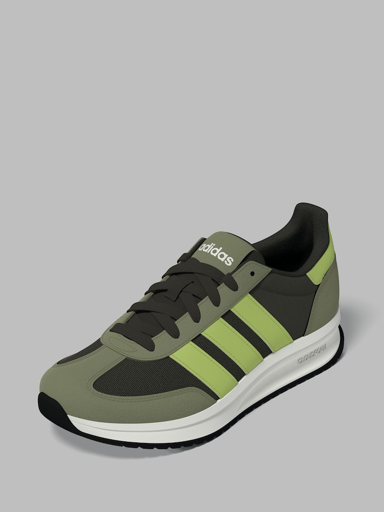 adidas Khaki/Green Run 70s 2.0 Lace Junior Trainers - Image 2 of 5 adidas Khaki/Green Run 70s 2.0 Lace Junior Trainers - Image 2 of 5