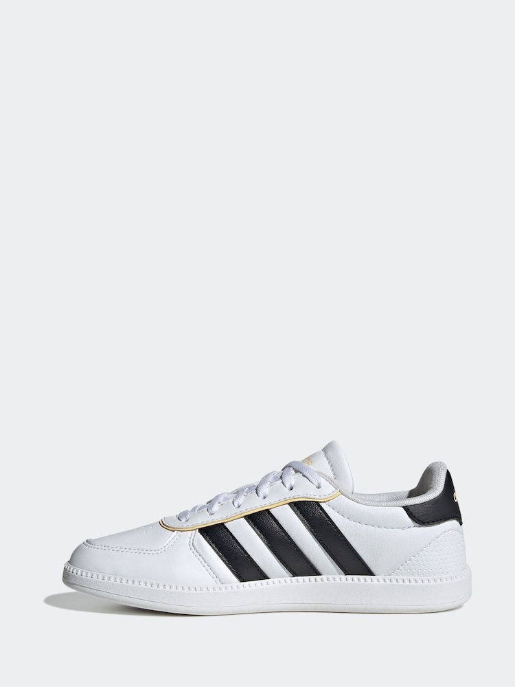 adidas White/Black BREAKNET SLEEK J - Image 2 of 9