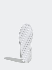 adidas White/Black BREAKNET SLEEK J - Image 7 of 9