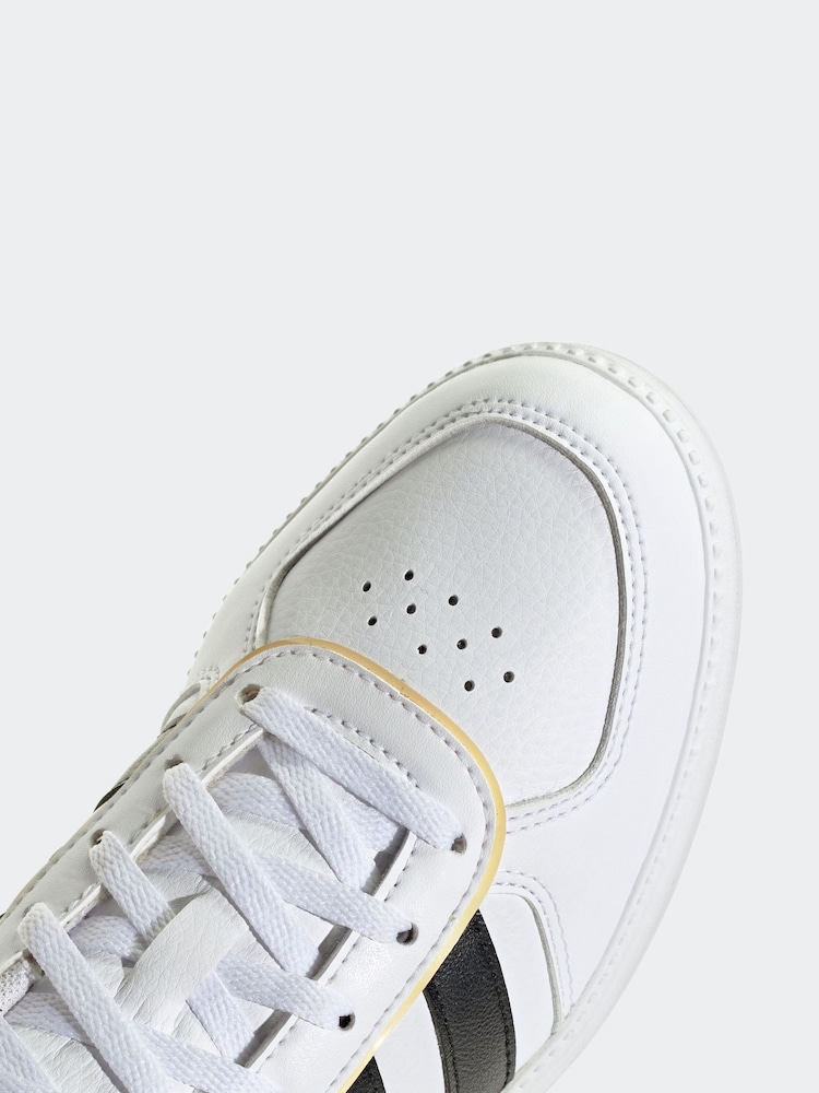 adidas White/Black BREAKNET SLEEK J - Image 9 of 9