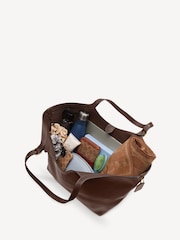COACH Brown Grain Leather Gramercy Tote - Image 6 of 7
