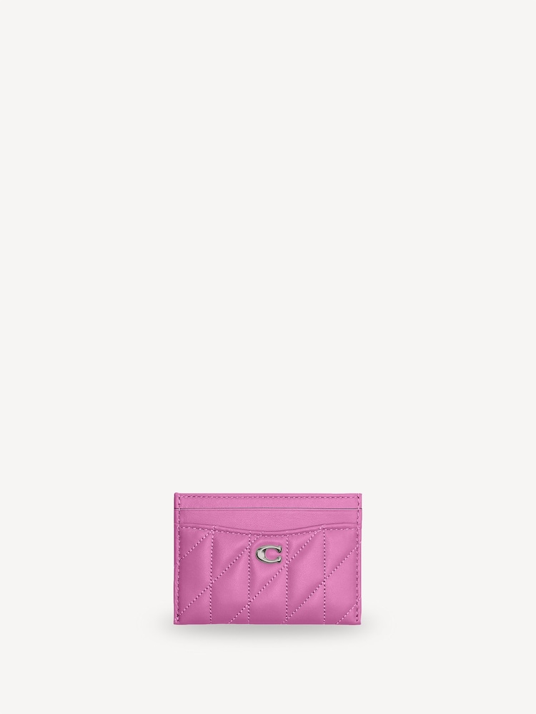 COACH Pink Quilted Pillow Leather Essential Card Case - Image 1 of 3
