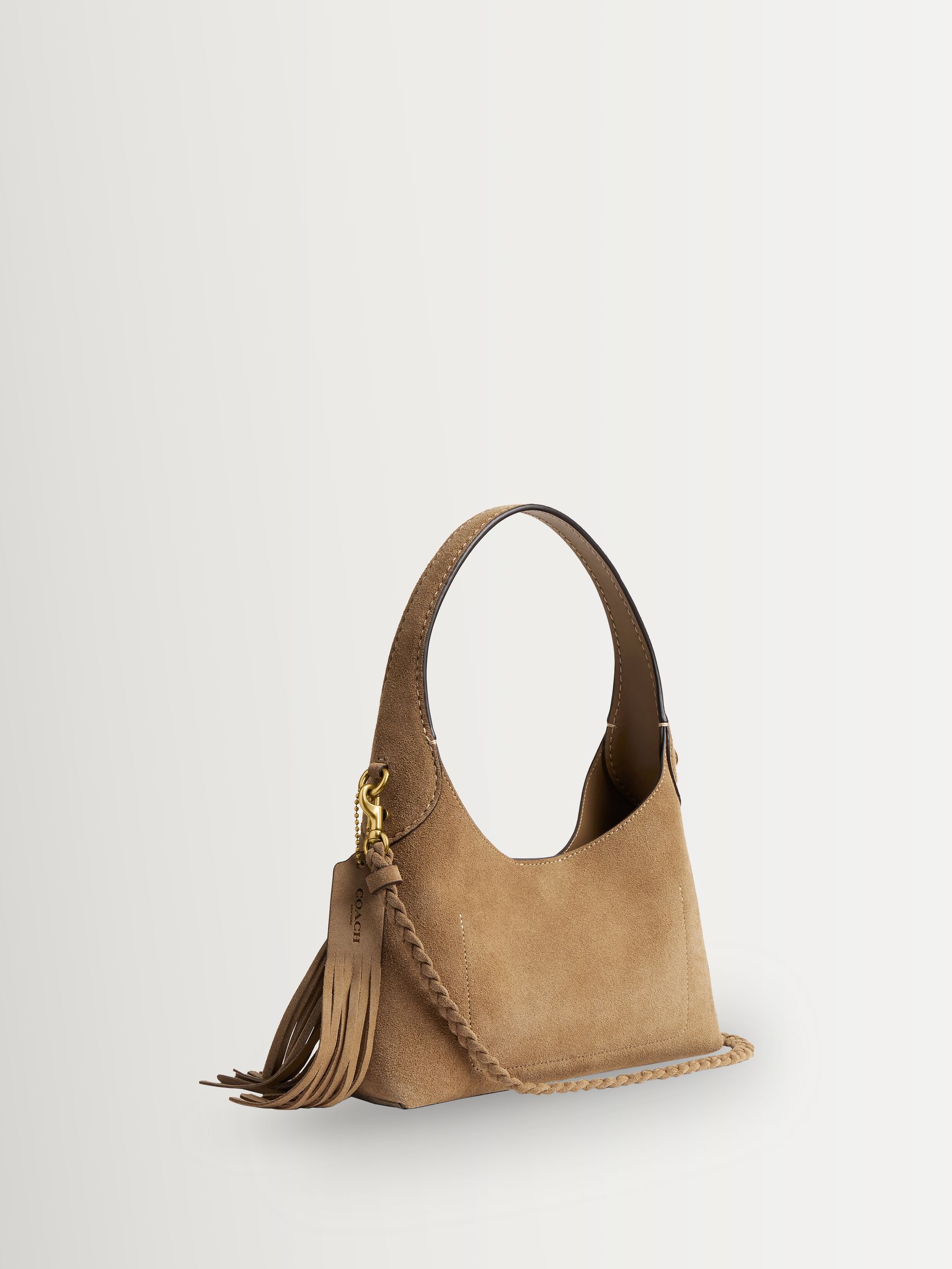COACH Signature Hobo Shoulder Bag fringe