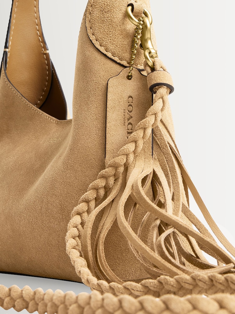 COACH Sand Brooklyn Shoulder Bag 23 With Fringe - Image 9 of 9 COACH Sand Brooklyn Shoulder Bag 23 With Fringe - Image 9 of 9