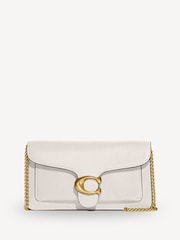 COACH Cream Polished Pebble Leather Tabby Chain Clutch - Image 1 of 8