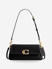 COACH Black Refined Calf Leather Jet Shoulder Bag - Image 1 of 4