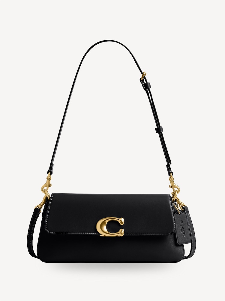 COACH Black Refined Calf Leather Jet Shoulder Bag - Image 1 of 4