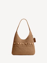 COACH Nude Straw Brooklyn Shoulder Bag 28 - Image 1 of 3