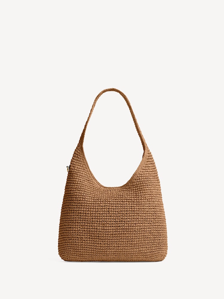 COACH Nude Straw Brooklyn Shoulder Bag 28 - Image 2 of 3