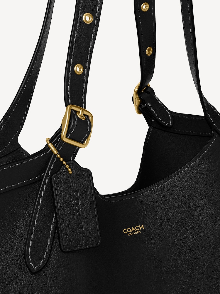 COACH Black Grain Leather Gramercy Tote - Image 6 of 6