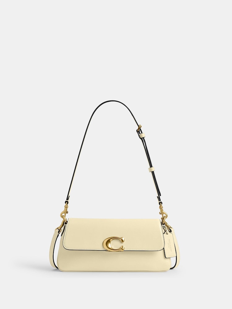 COACH Cream Refined Calf Leather Jet Shoulder Bag - Image 1 of 10