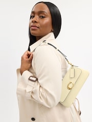 COACH Cream Refined Calf Leather Jet Shoulder Bag - Image 2 of 10