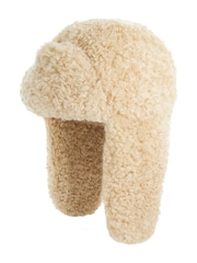 Dune London Cream Fuzzy Trapper Winter Hat - Image 2 of 4