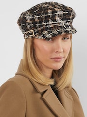 Dune London Natural Fabby Baker Boy Winter Cap - Image 1 of 4