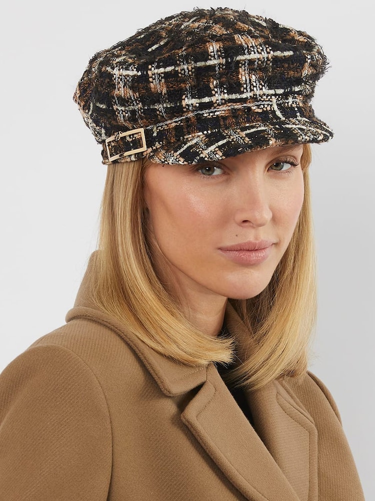 Dune London Natural Fabby Baker Boy Winter Cap - Image 1 of 4