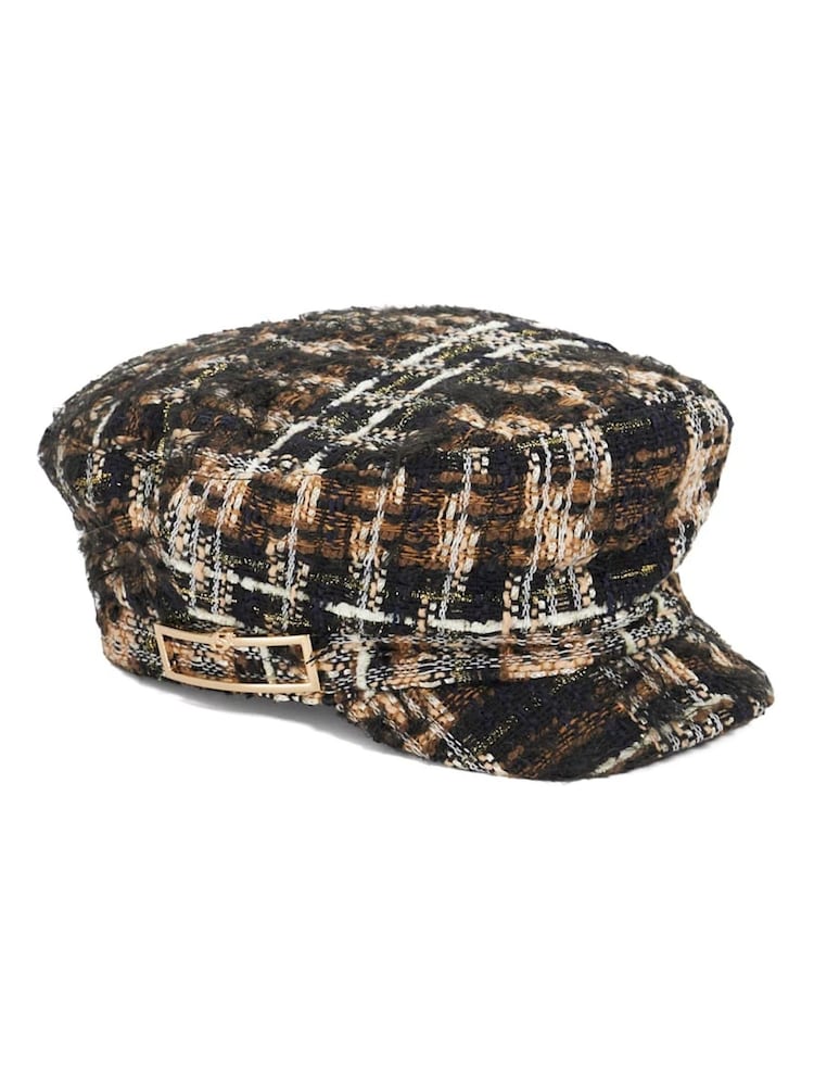 Dune London Natural Fabby Baker Boy Winter Cap - Image 2 of 4