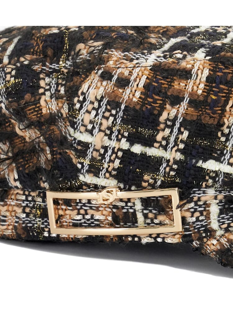 Dune London Natural Fabby Baker Boy Winter Cap - Image 4 of 4