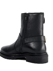 Dune London Panos Low Buckle Chunky Biker Boots - Image 6 of 6