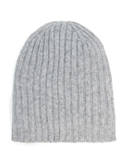 Dune London Grey Follow Premium Blend Winter Beanie - Image 2 of 4