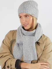 Dune London Grey Follow Premium Blend Winter Beanie - Image 4 of 4