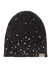 Dune London Black Funky Diamante Beanie - Image 1 of 7