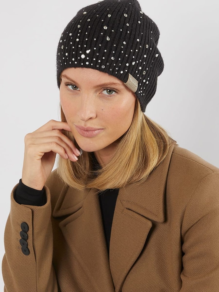 Dune London Black Funky Diamante Beanie - Image 4 of 4 Dune London Black Funky Diamante Beanie - Image 4 of 4