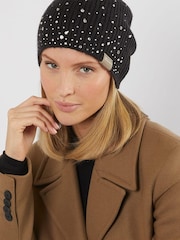 Dune London Black Funky Diamante Beanie - Image 6 of 7