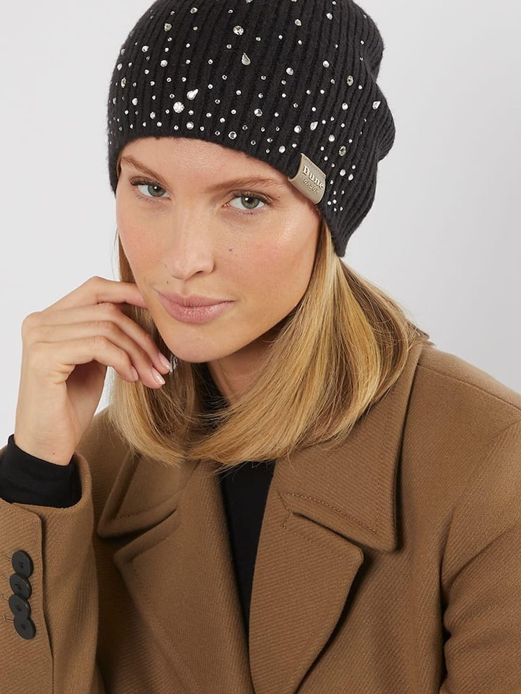 Dune London Black Funky Diamante Beanie - Image 7 of 7