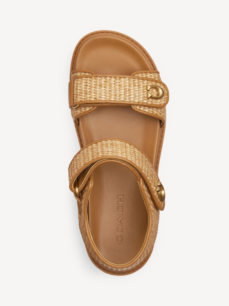 COACH Natural Straw Sandals - Image 5 of 6
