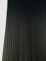 Reiss Khaki/Black Marlie Ombré Pleated Midi Skirt - Image 6 of 6