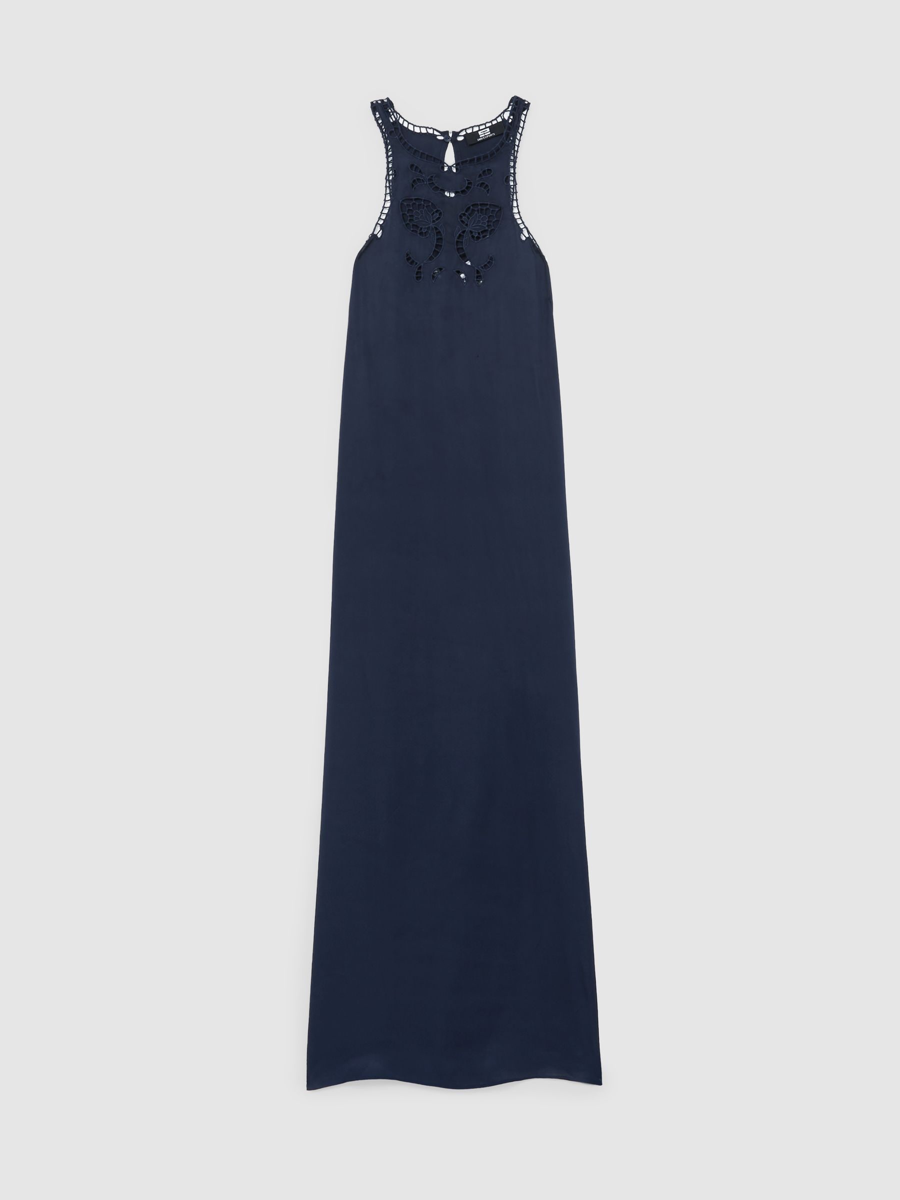Buy Reiss Navy Joy Satin Cut-Out Slip Dress from Next Luxembourg