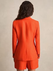 Naranja - Reiss Raine Single Breasted Suit Jacket With Linen - Imagen 6 de 7
