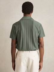 Reiss Sage Sampson Cotton Textured Cuban-Collar Shirt - Image 5 of 6