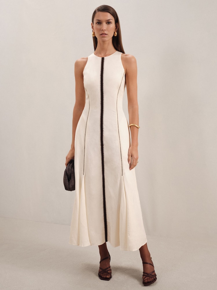 Reiss – Inaya – ärmelloses Midikleid mit Nahtdetails - Bild 1 von 7 Reiss – Inaya – ärmelloses Midikleid mit Nahtdetails - Bild 1 von 7