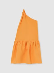 Reiss Orange Railey 9-13 yrs One-Shoulder Tiered Dress - Image 2 of 4