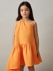 Reiss Orange Railey 9-13 yrs One-Shoulder Tiered Dress - Image 3 of 4