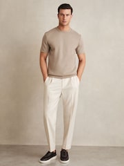 Серо-коричневый - трикотажная футболка с круглым вырезом Reiss Bradley - Image 3 of 6