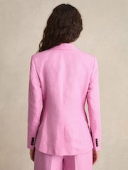 Rosa - Reiss Raine Single Breasted Suit Jacket With Linen - Imagen 5 de 8
