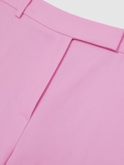 Reiss Pink Raine Wide-Leg Trousers With Linen - Image 6 of 6