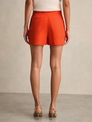 Reiss Orange Raine Tailored Shorts With Linen - Image 3 of 7